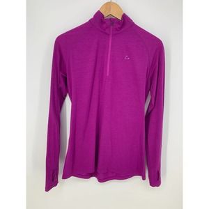 Merino Blend Paradox Women L Purple FreshGuard DriRelease Active Long Sleeve Top